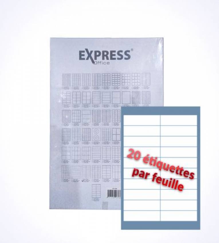 Étiquettes adhésives blanches pour Impression 100feuilles2000étiq